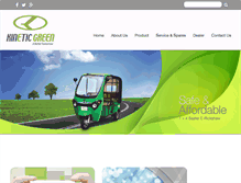 Tablet Screenshot of kineticgreenvehicles.com